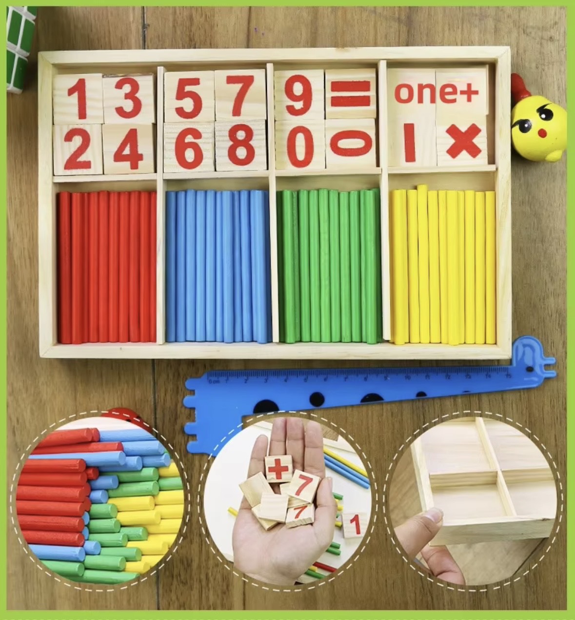 Jeu éducatif en bois - Compter et calculer facilement